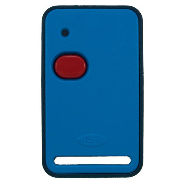 ET Blue 1 button dual code remote transmitter