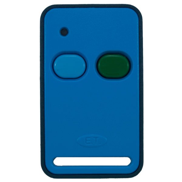 ET Blue 2 button dual code remote transmitter