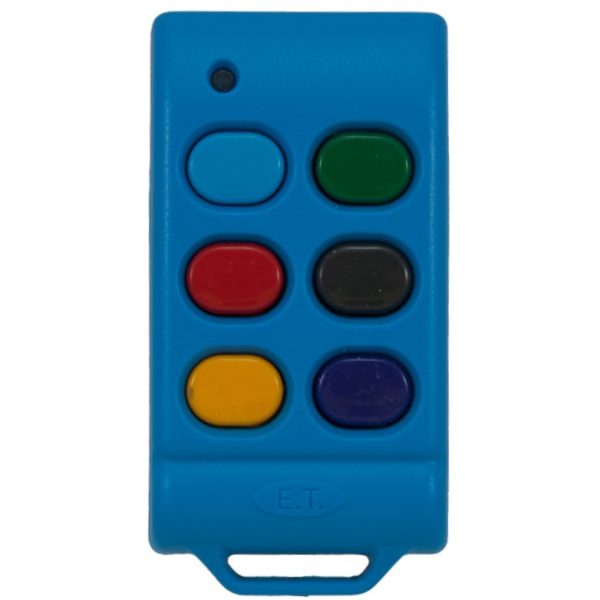 ET Blue 6 button dual code remote transmitter