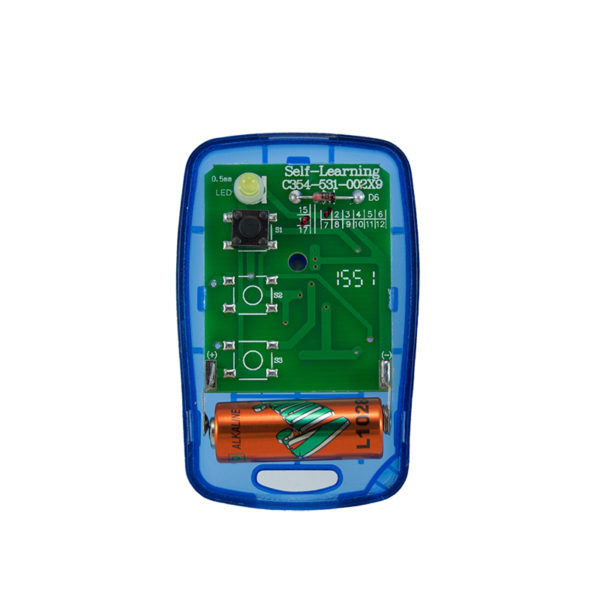 Griffon 1 button transparent blue 433mHz remote transmitter