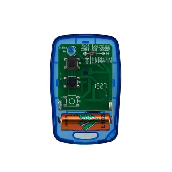 Griffon 2 button transparent blue 403mHz remote transmitter