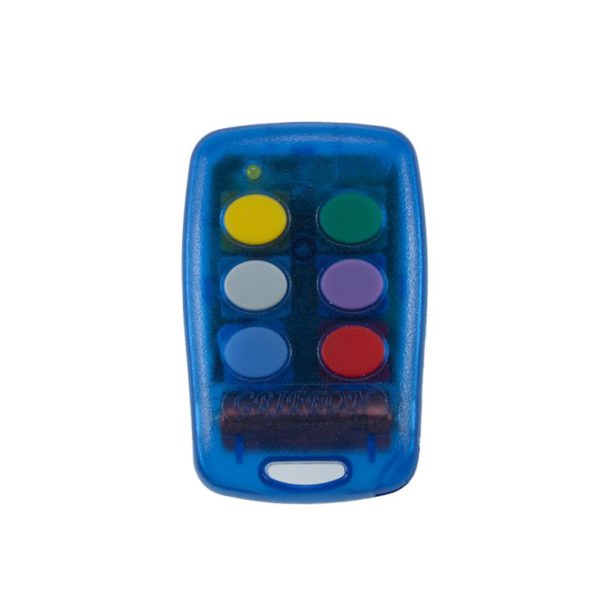 Griffon 6 button transparent blue 433mHz remote transmitter