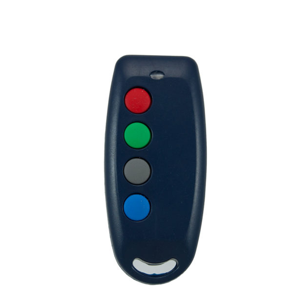 QTron 403mhz blue and grey 4 button remote transmitter