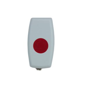 Sherlo 1 button panic white remote transmitter on chain