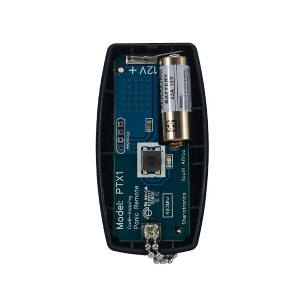Sherlo 1 button panic black remote transmitter on chain