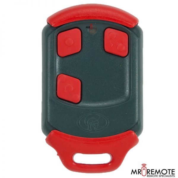 Red Centurion classic 3 button remote transmitter front