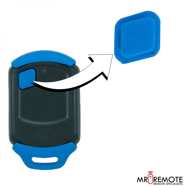 Centurion spare 1 button remote rubber blue