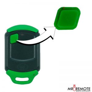 Centurion spare 1 button remote rubber green